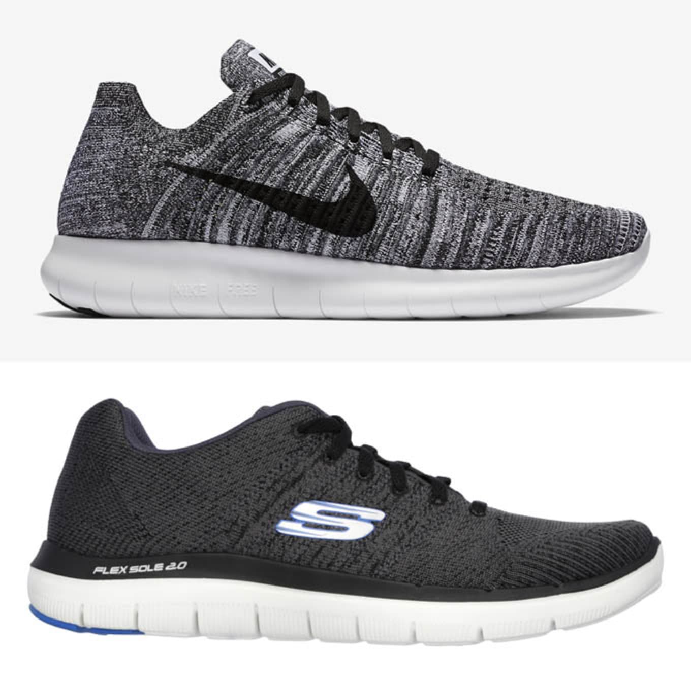 nike vs skechers shoes