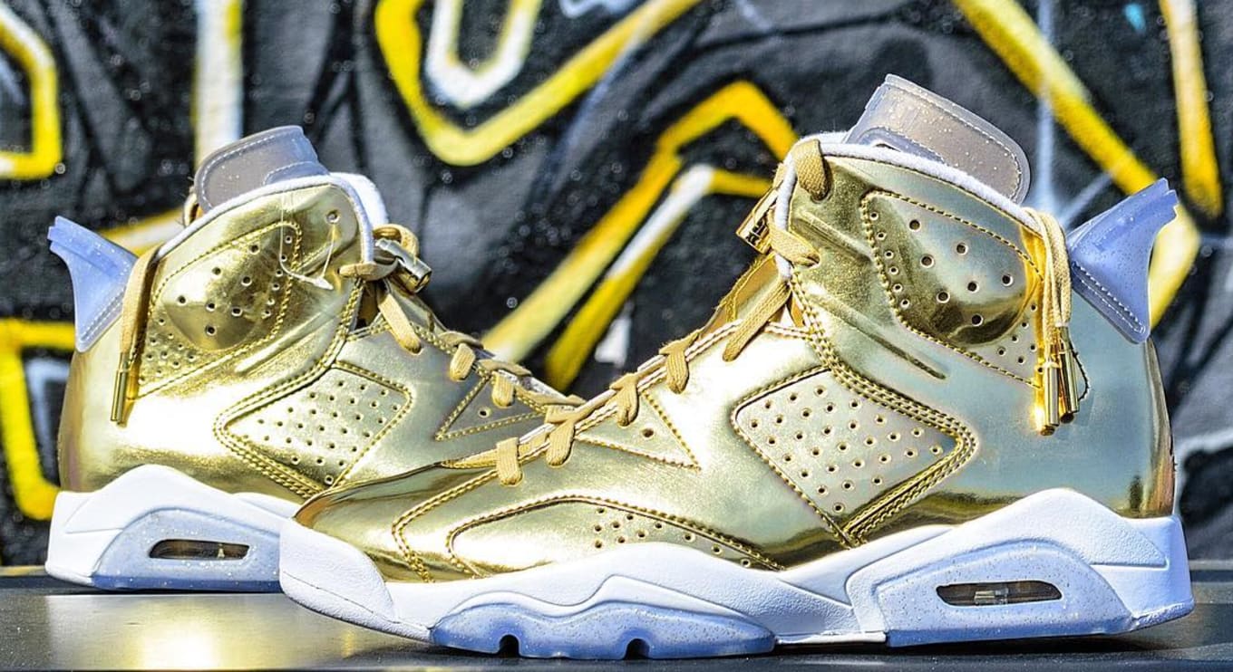 All gold jordans best sale