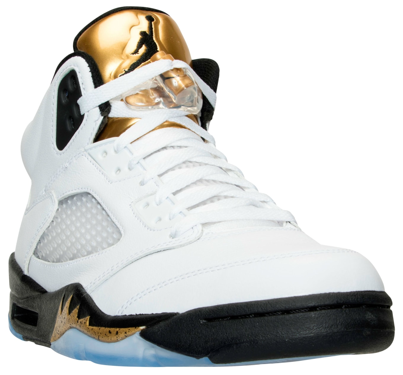 jordan 5 olympic gold on feet