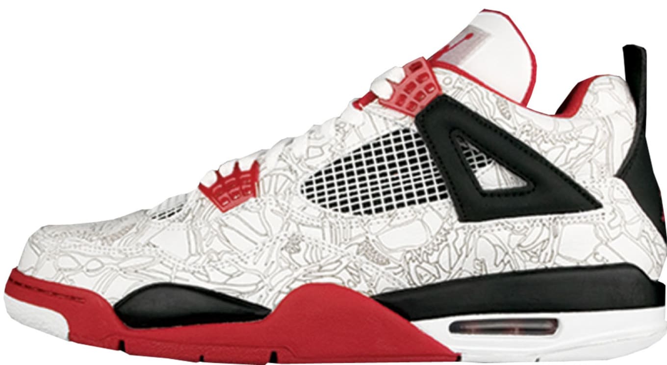 jordan 4 laser white and red