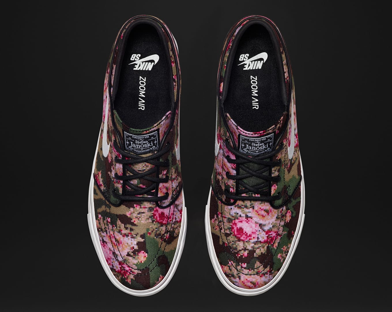 nike sb janoski black floral