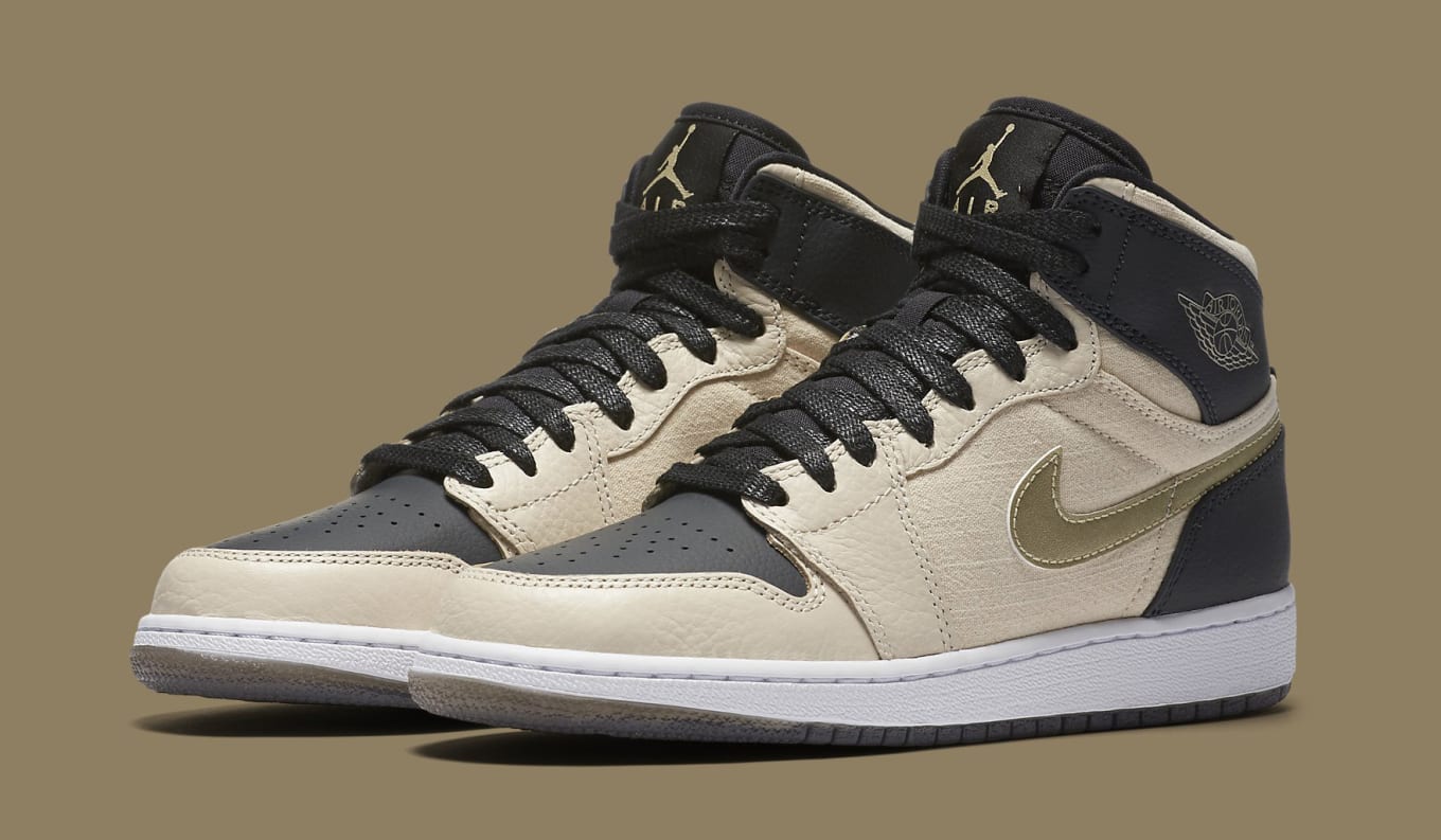 black and beige jordan 1