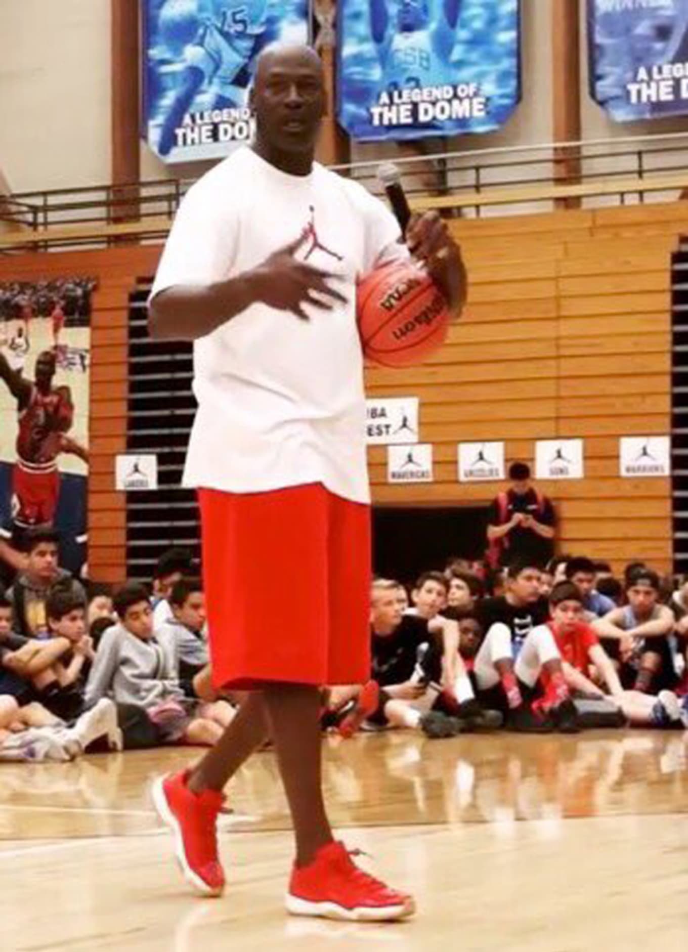 michael jordan wearing jordans
