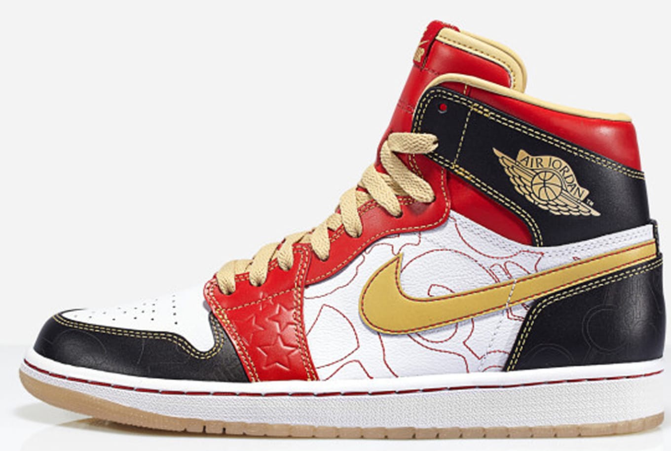 jordan 1 white red gold