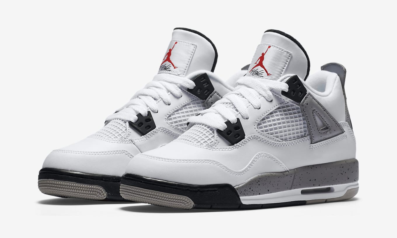 Kids Nike Air Jordan 4 White Cement 