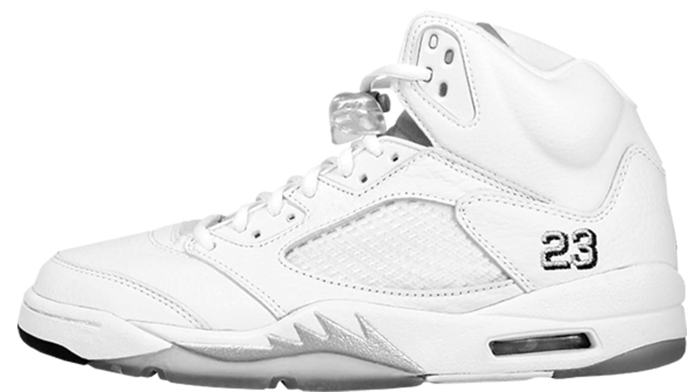 all white jordan 5's