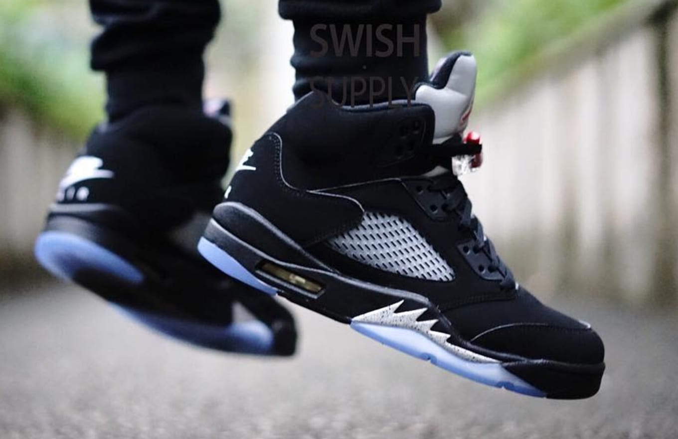 Metallic Nike Air Jordan 5 On Feet 