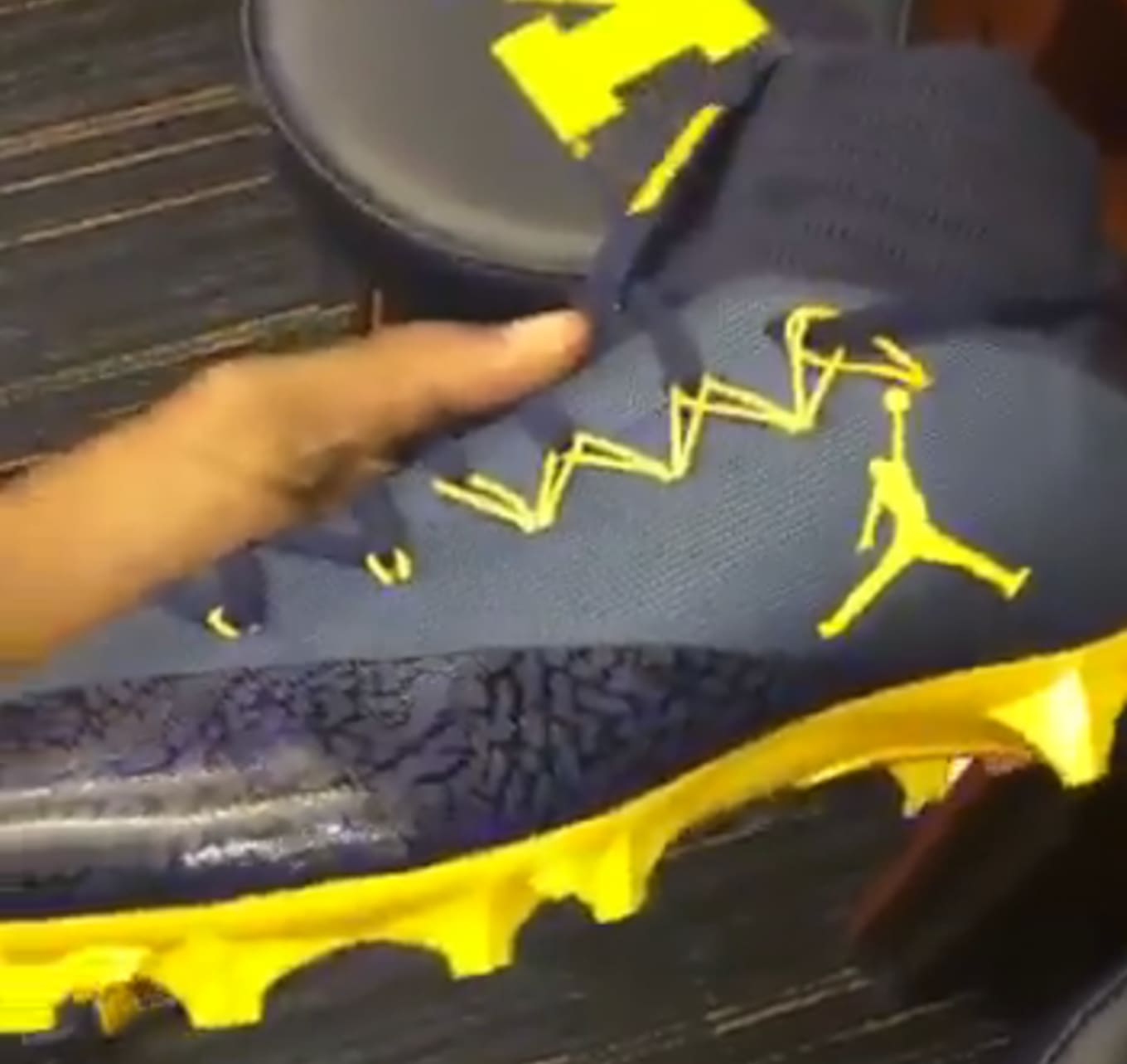 Michigan Air Jordan Football Cleats Sole Collector