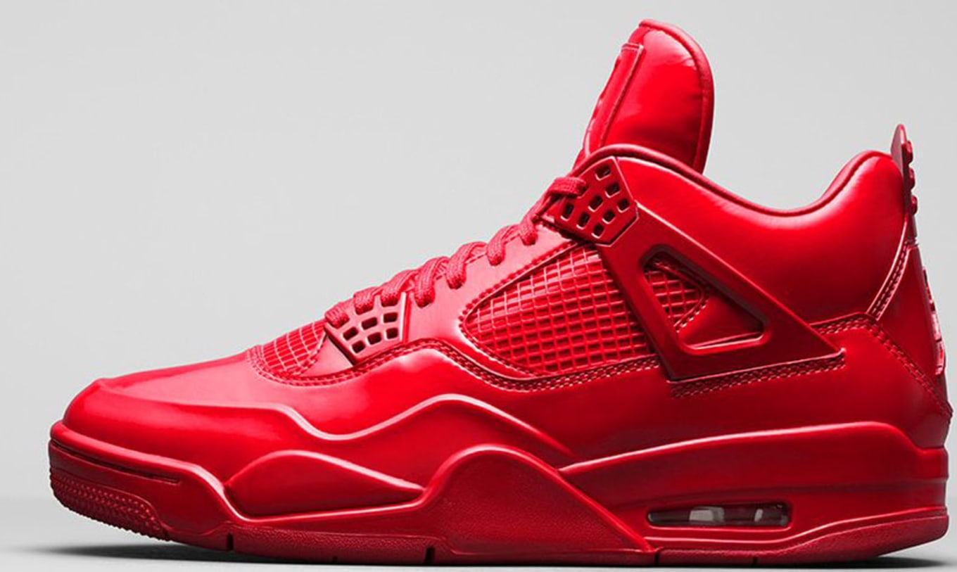 all red air jordan 4s