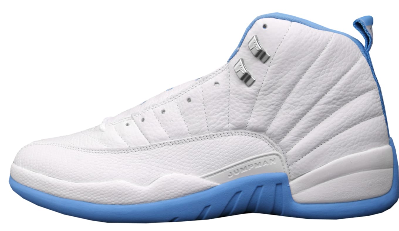 white and blue retro jordans