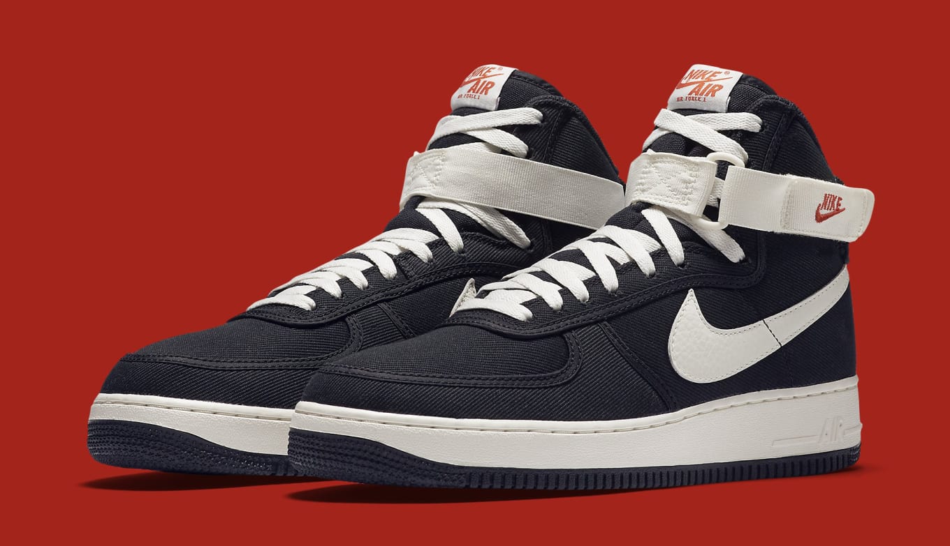 air force 1 high black canvas