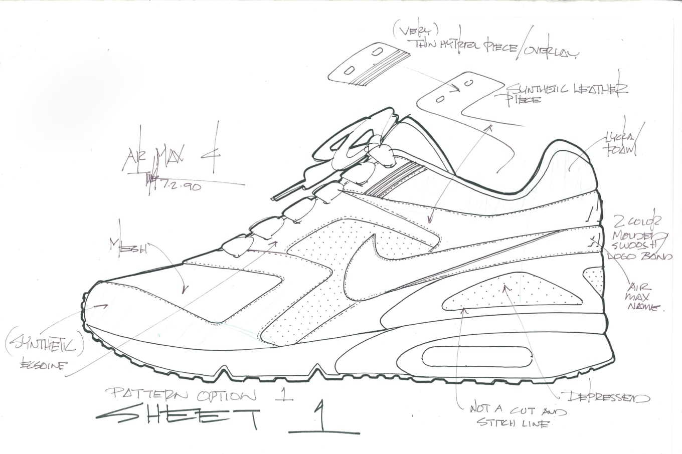 air max 1 drawing