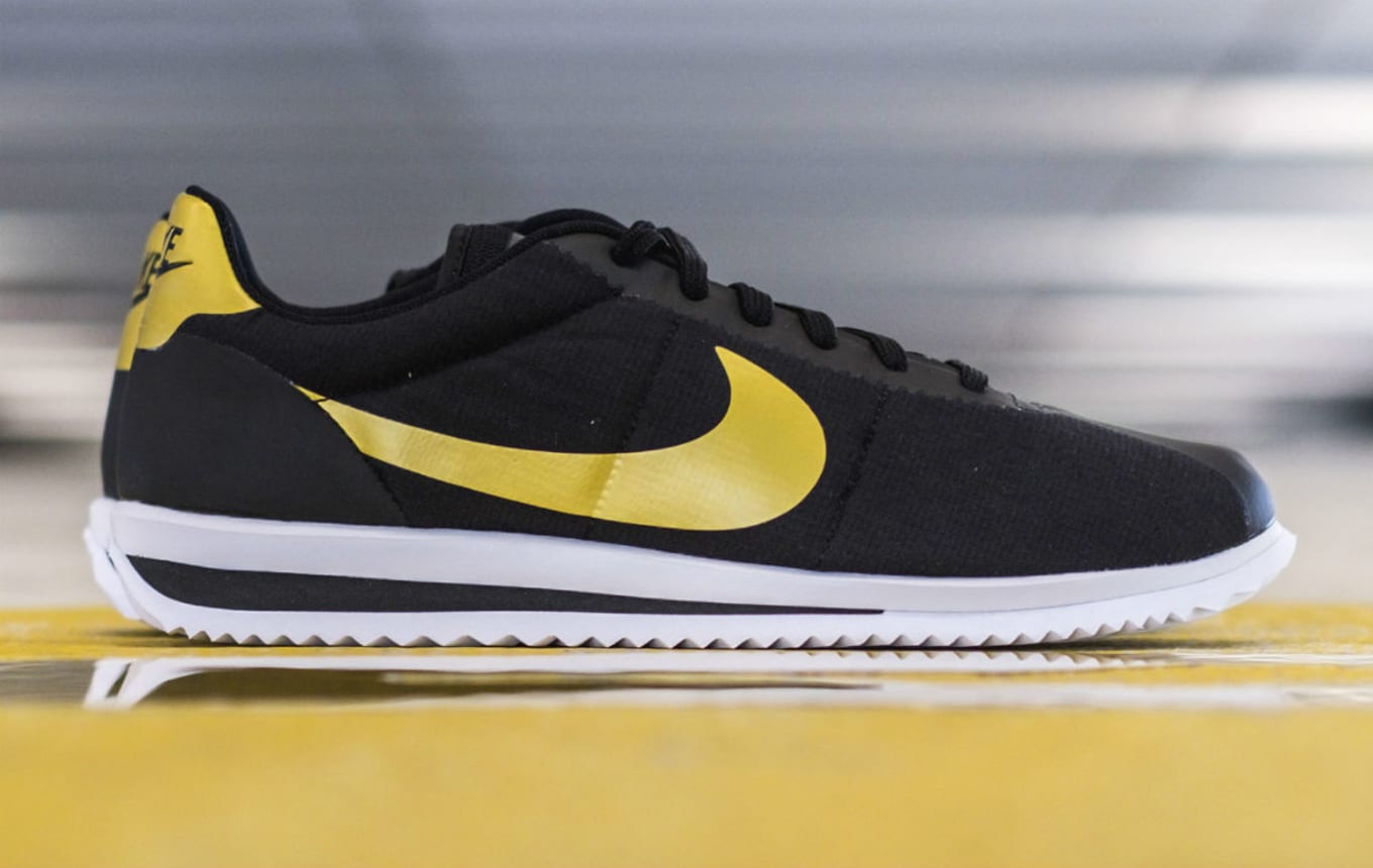 nike cortez yellow and black