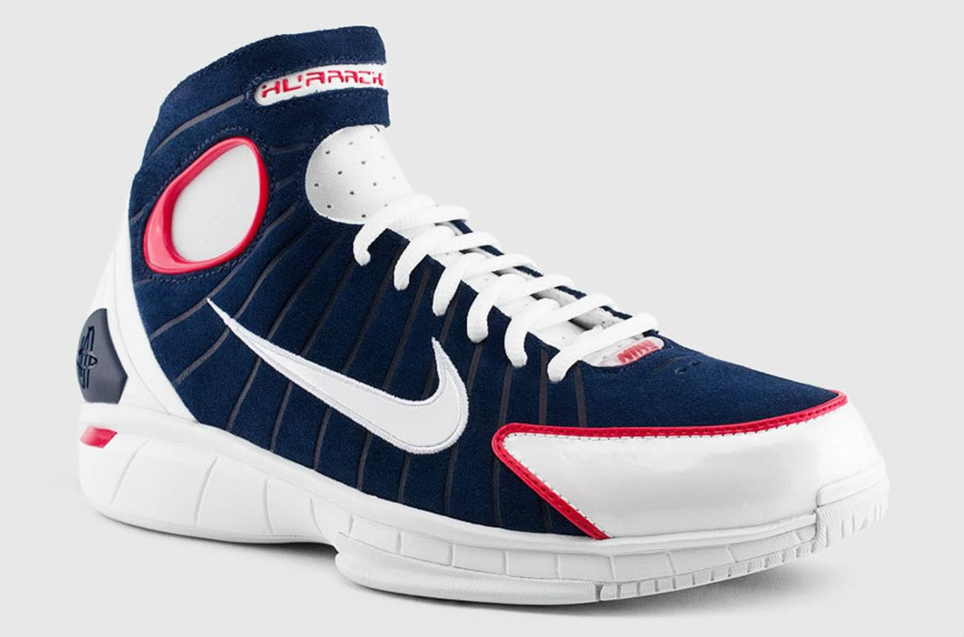 red white and blue nike huaraches