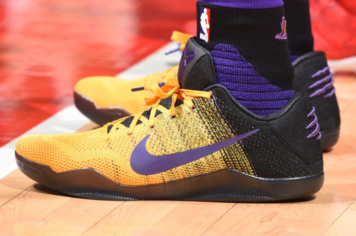 nike kobe yellow and purple