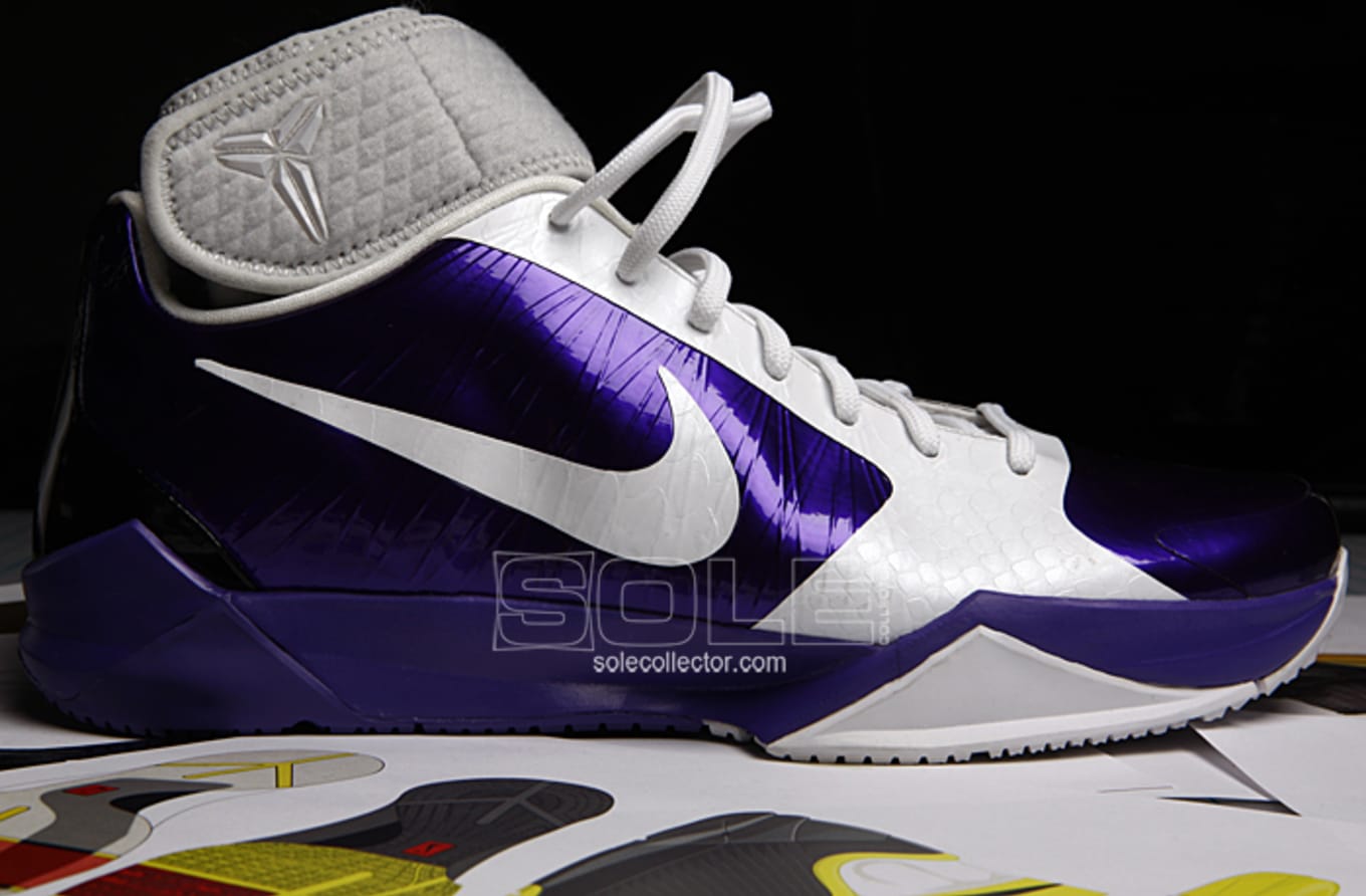 kobe 5 white purple