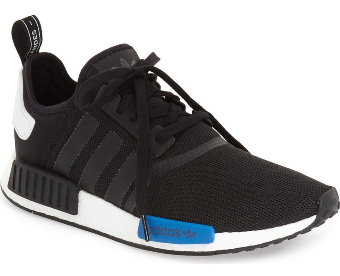 blue and black nmds