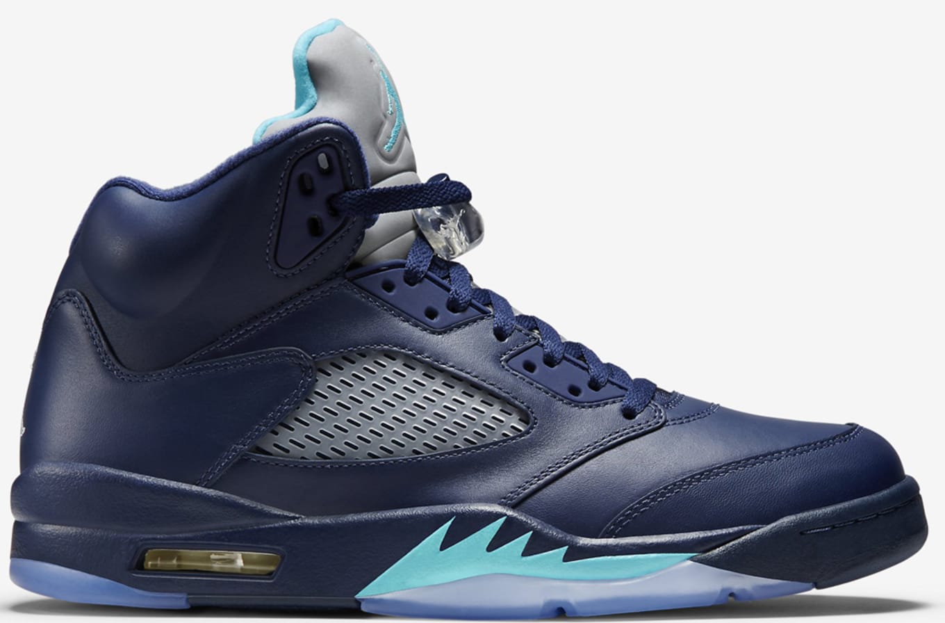 Dark blue jordan 5s