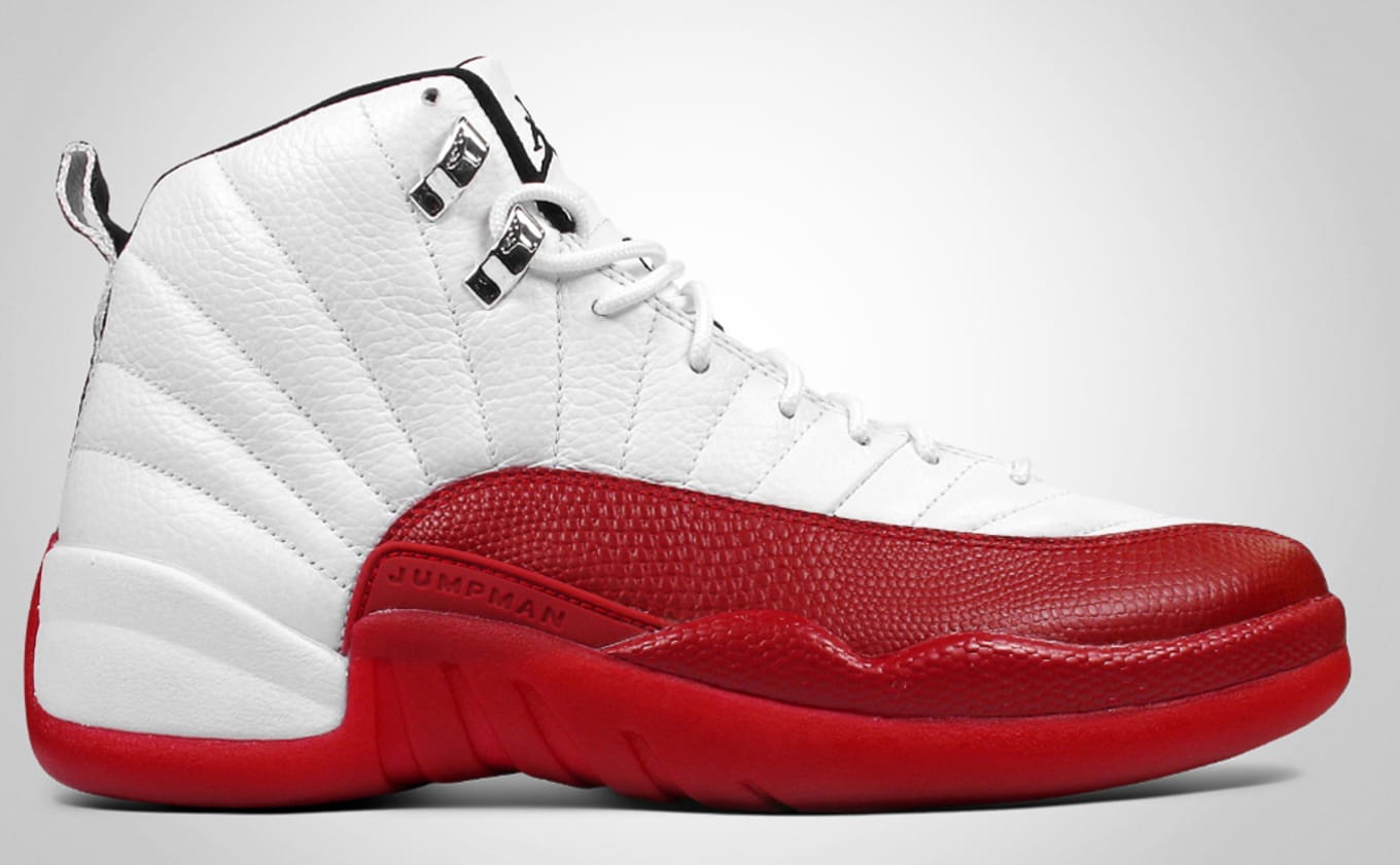 Jordan 12 white and red size 7
