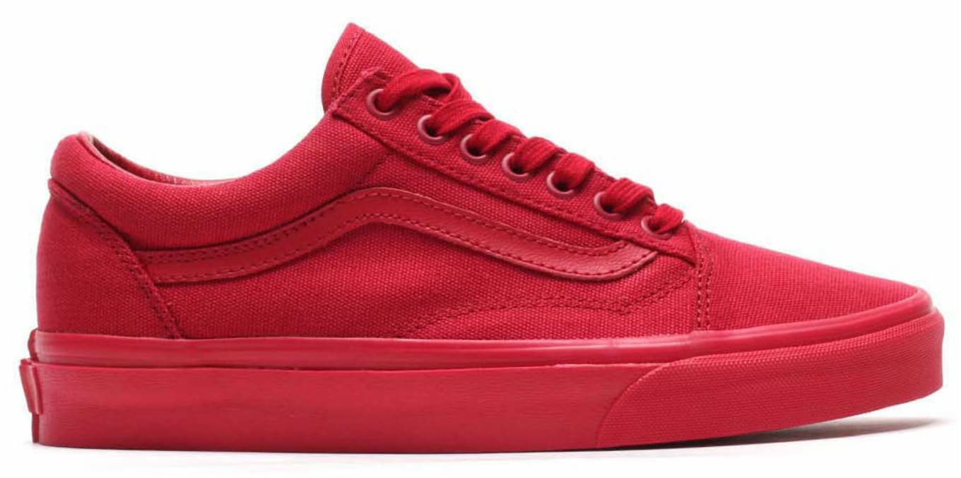 low top all red vans