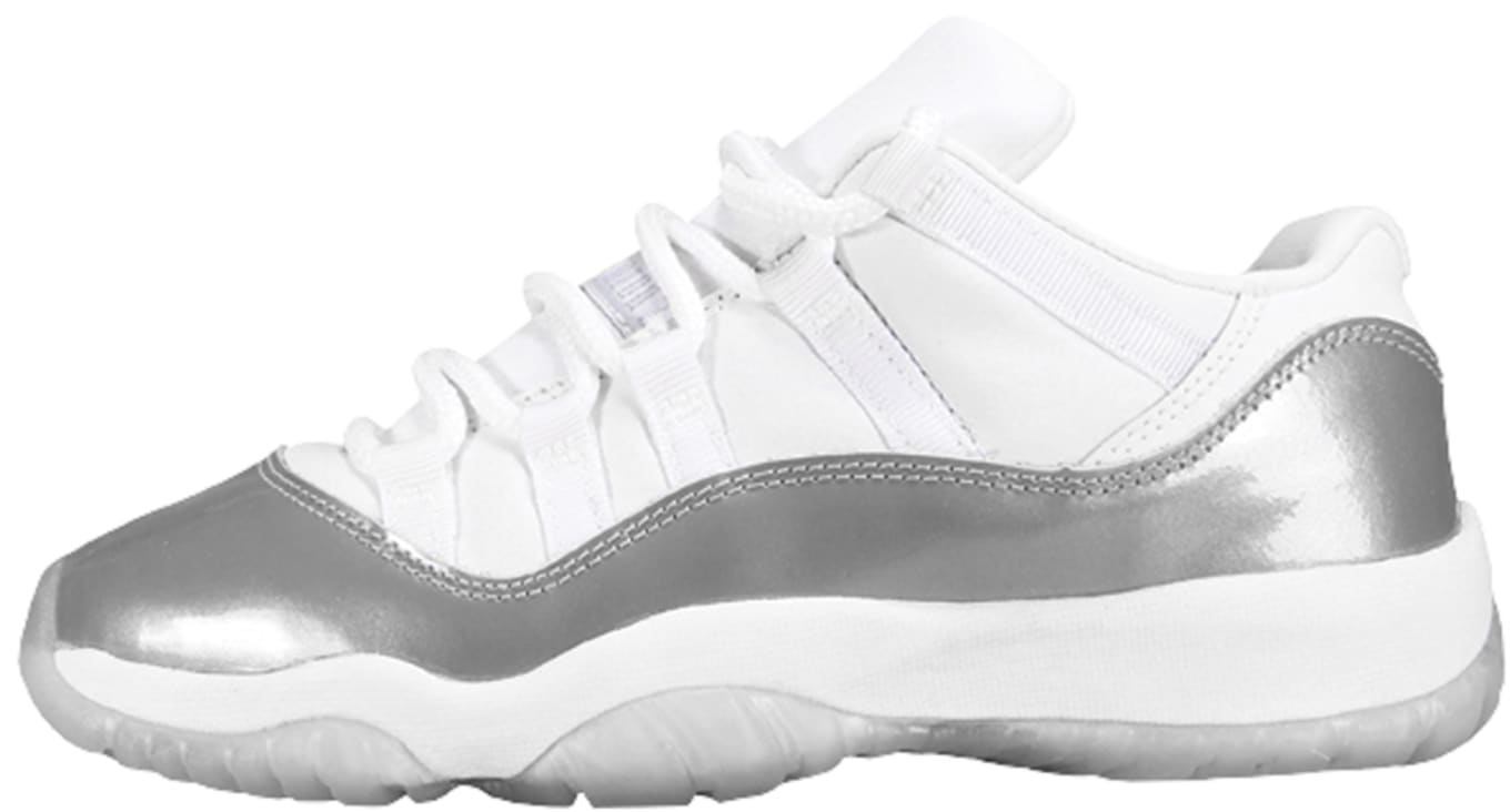 jordan 11 womens white metallic silver