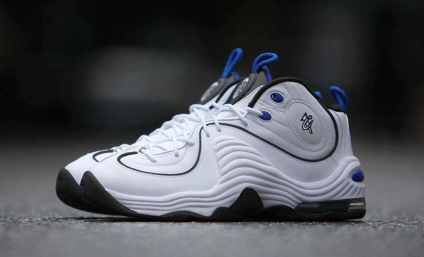 penny hardaway shoes blue and white