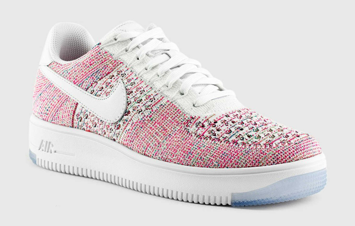 nike air force 1 flyknit pink