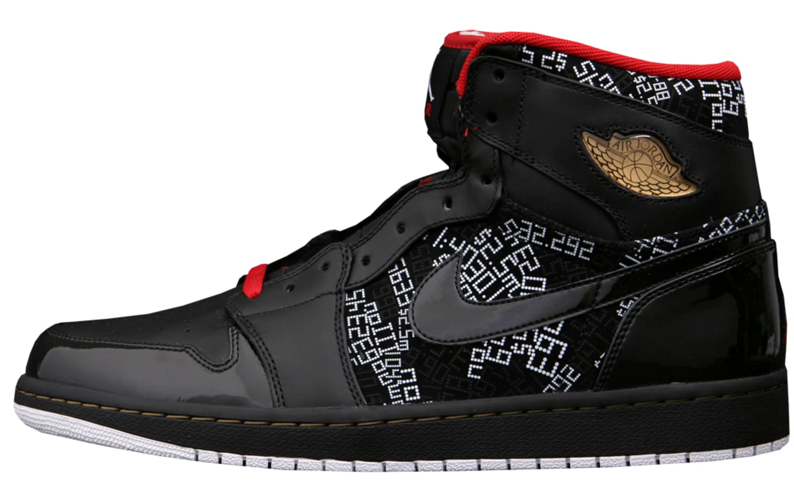 Air Jordan 1 High Retro HOF Black Varsity Red White Metallic Gold