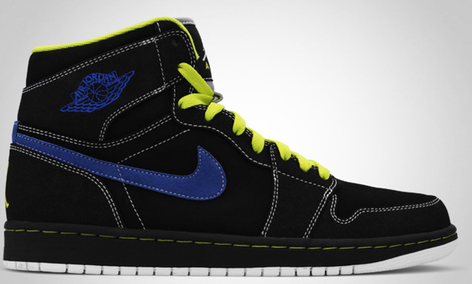 Air Jordan 1 High Retro Black Cyber Black Blue Sapphire