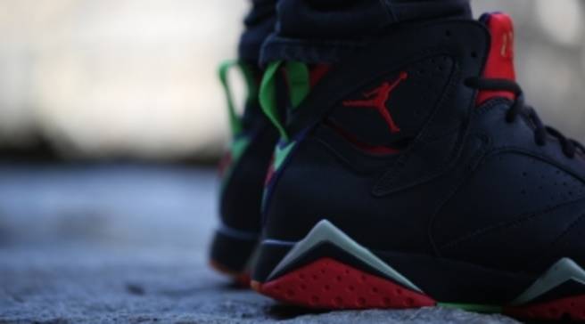 jordan 7 black red green