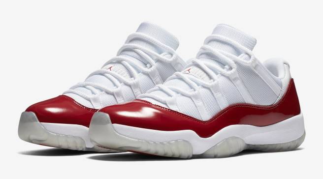 low top red and white 11s