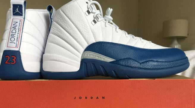 french blue 12s on feet