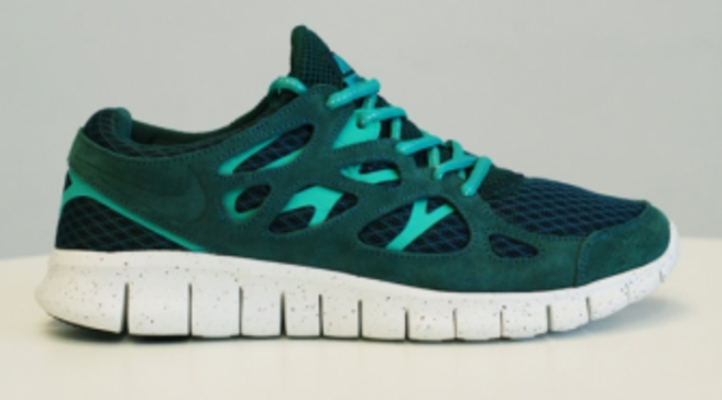 teal nike free runs