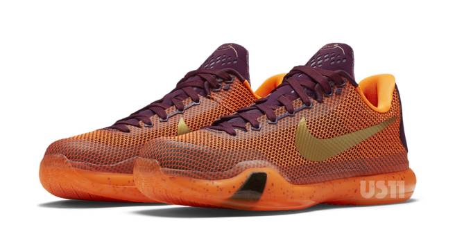 Nike Kobe X Merlot/Metallic Gold 