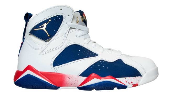 white red blue jordan 7s