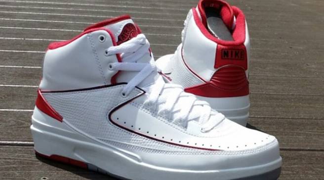 white and red jordan 2