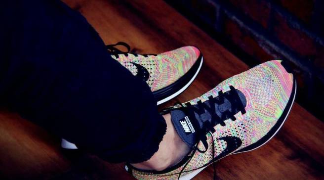 flyknit racer multicolor for sale