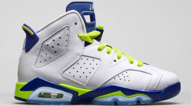 blue pink green jordan retro 6