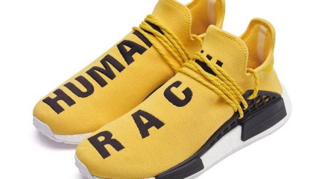 Yellow human race shoes shop
