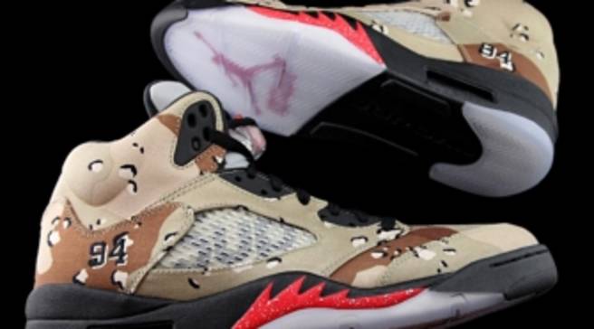 supreme camo jordan 5