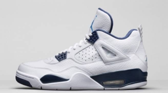 jordans retro 4 blue and white