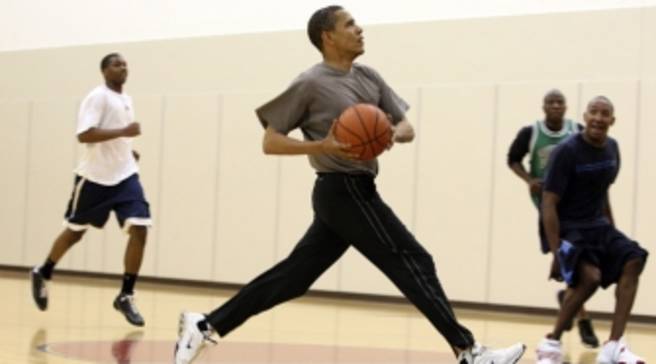 obama wearing jordans