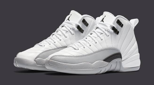 jordan 12 white and gray