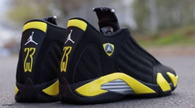 jordan 14 black and yellow