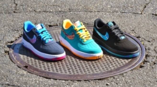 nike air force 1 black turbo green purple venom