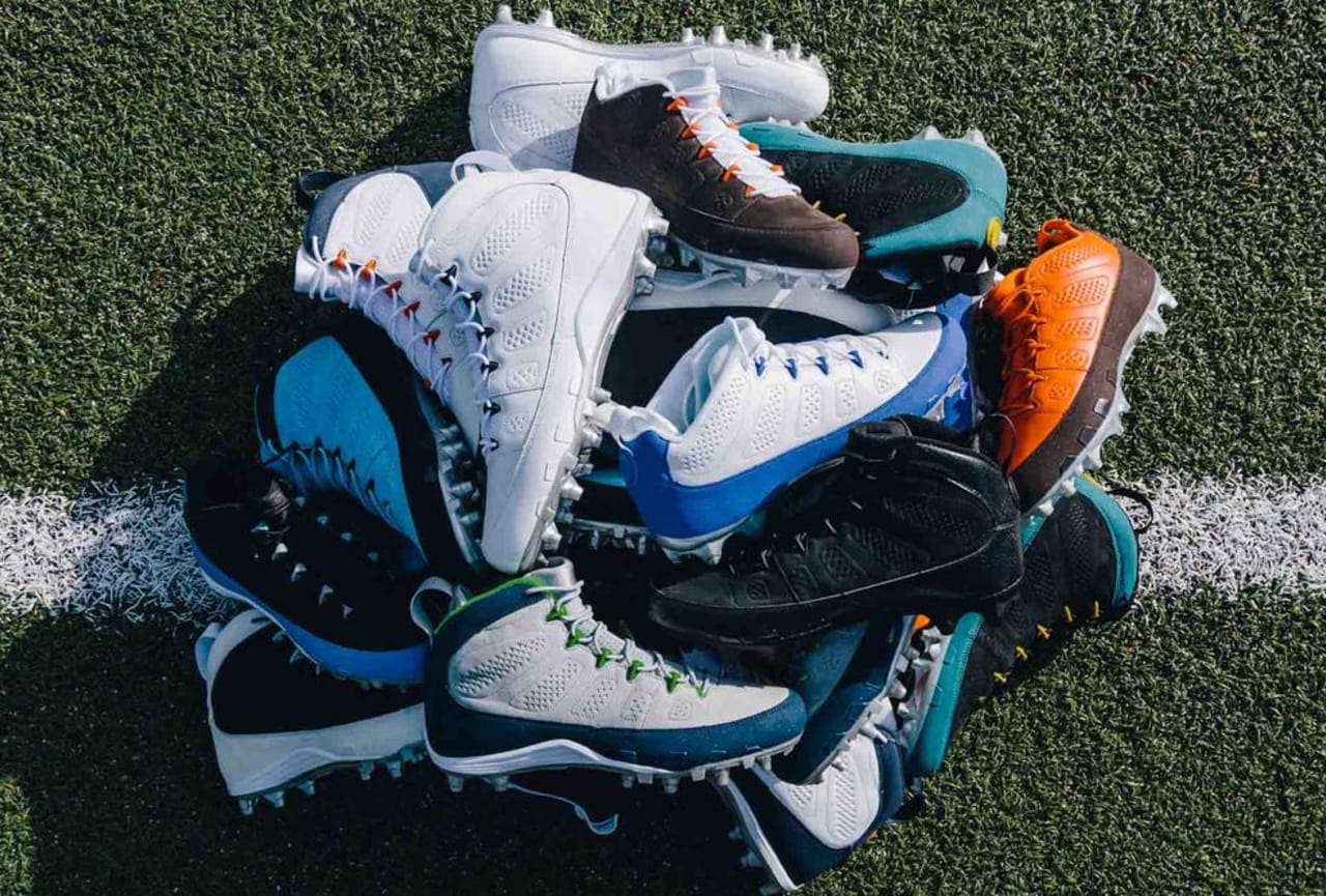 jordan 9 cleats football