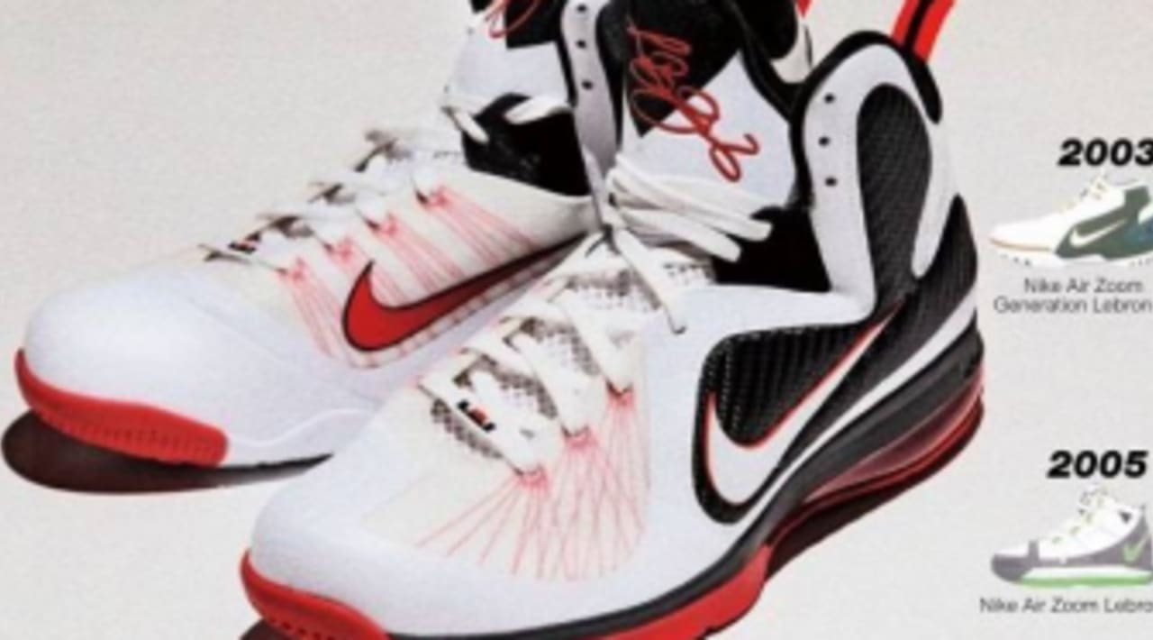 black white and red lebrons