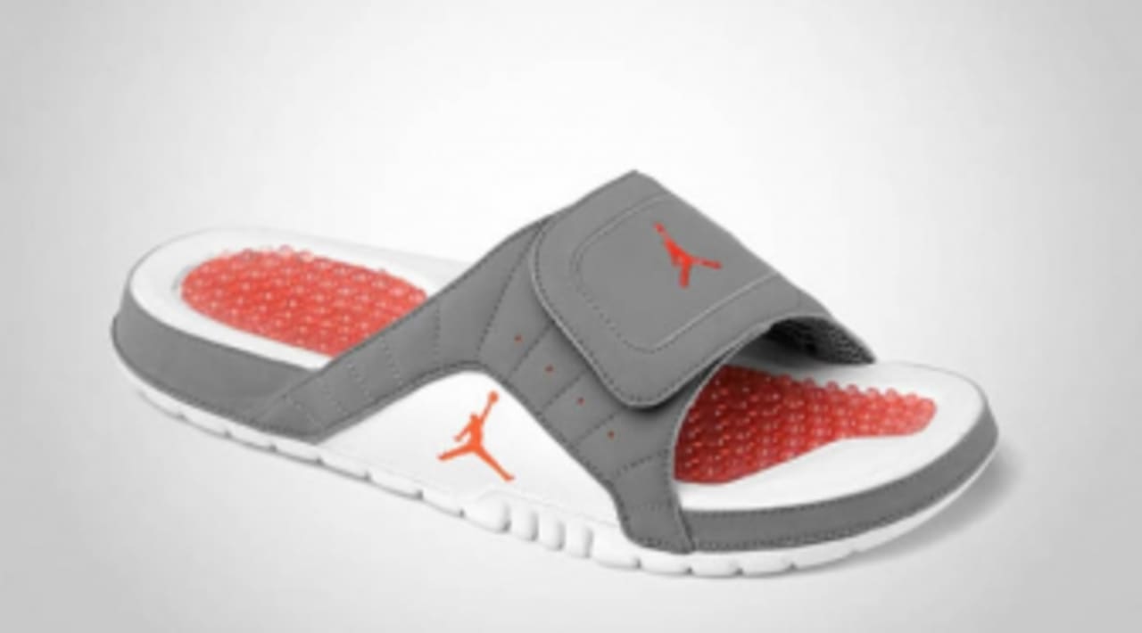 orange jordan slides