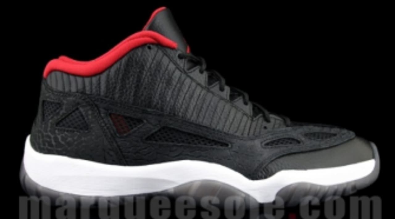 black and red low top 11s