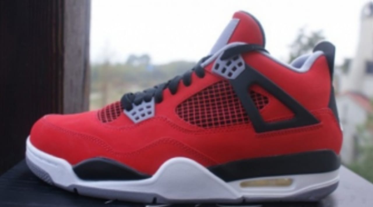 jordan 4 fire red white black cement grey